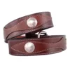 buffalo head indian nickel concho belt brown