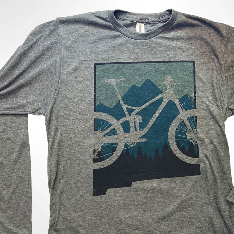 Traverse New Mexico Bike t-shirt long sleeve gray